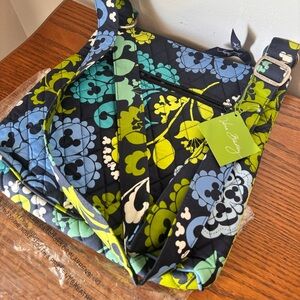 NWT Vera Bradley Disney Mickey Mouse Blue and Green Floral Quilted Bag